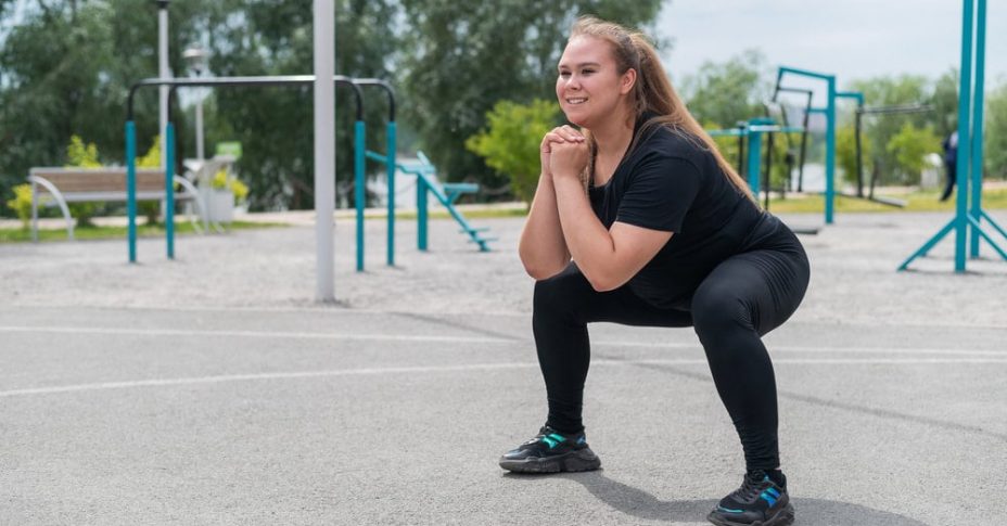 Girl Doing Squat Exercise — MedSurg Weight Loss in Sunshine Coast, QLD