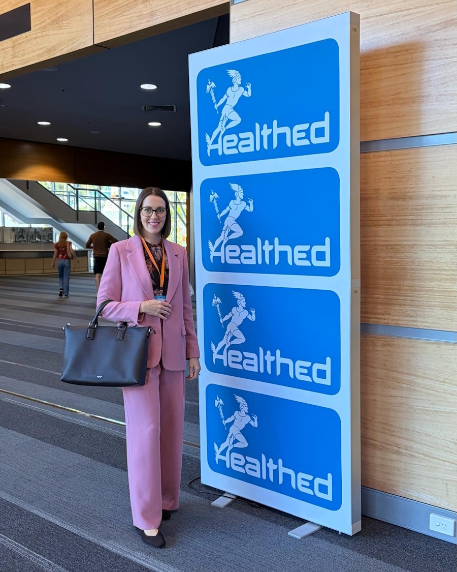 Dr Paige Lanyon-Roberts presenting at HealthED Brisbane 2026