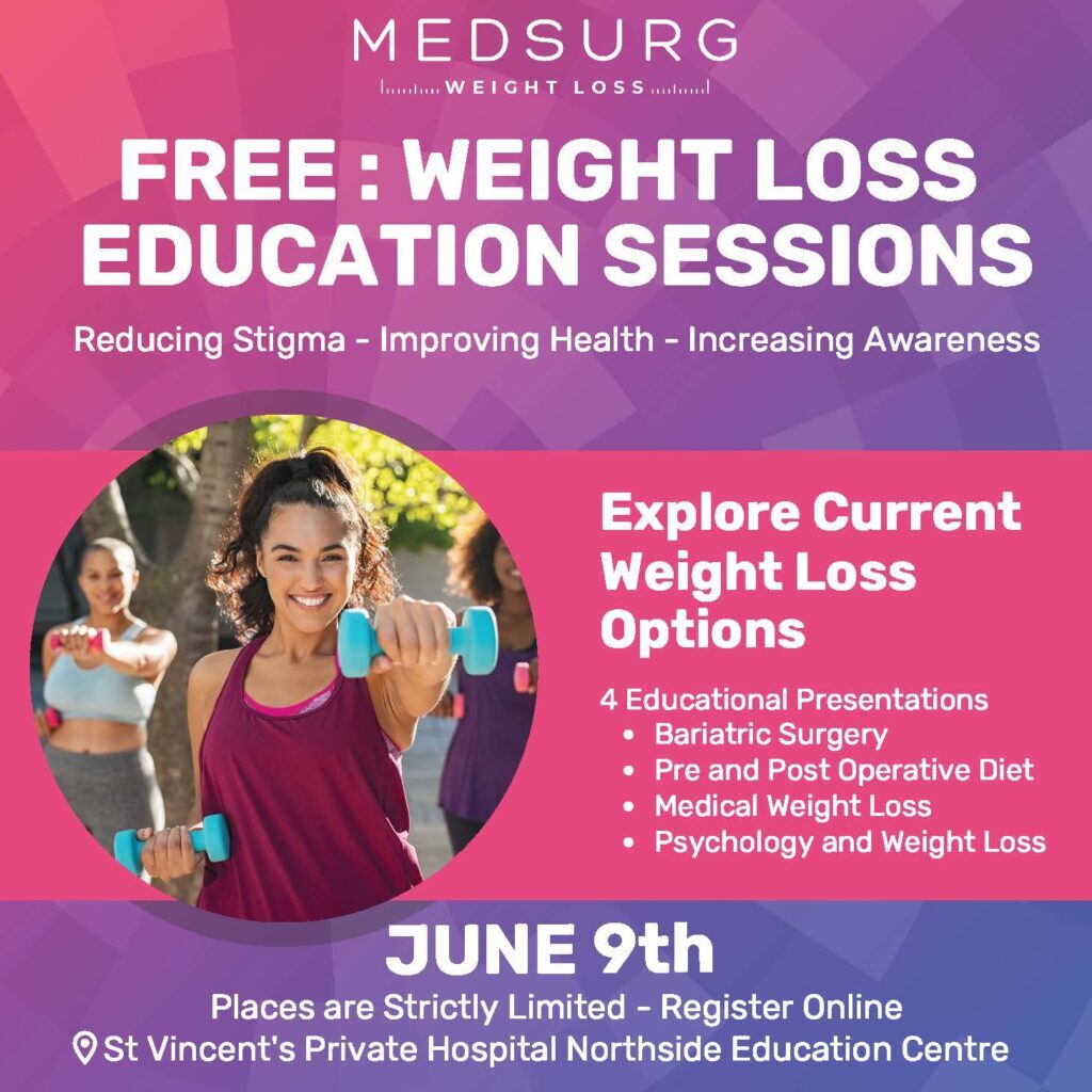 MedSurg Weight Loss free patient education workshop Brisbane 2024