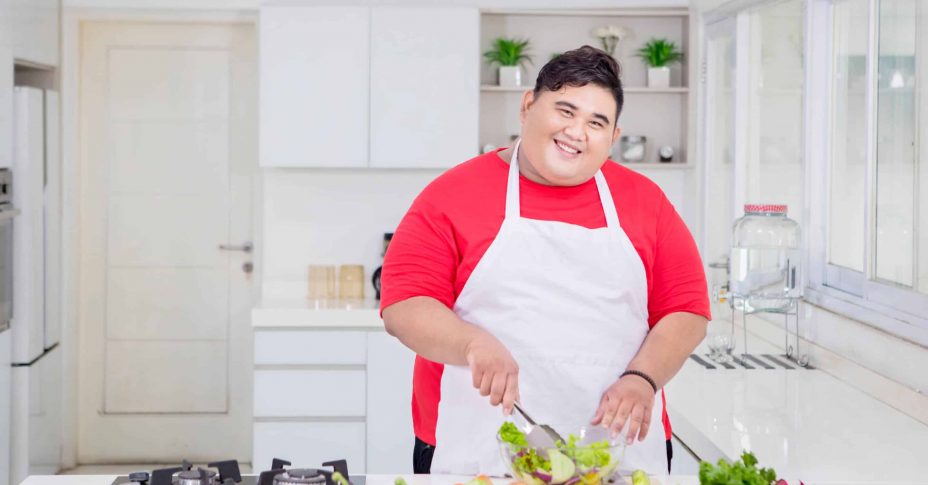 Man Preparing Salad — MedSurg Weight Loss in Brisbane, QLD
